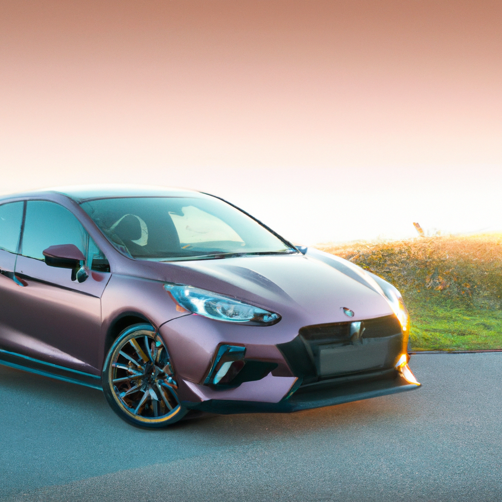 Hero: sleek modern hatchback on coastal road